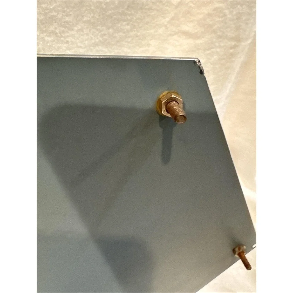 Vintage Hexagon (6 Sided) Vanity Tray Beveled Edge Mirrored‎ Brass 12